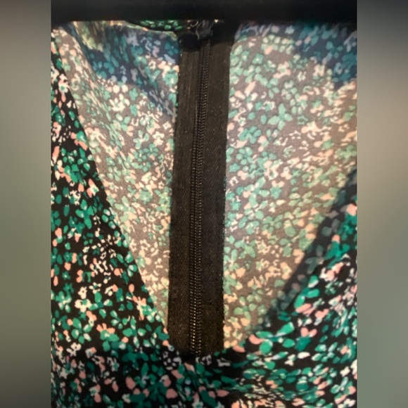 🌸 LOFT Outlet Green Floral Midi Dress - Size 16 NWOT - Flowy & Feminine 🌿 - Picture 7 of 7